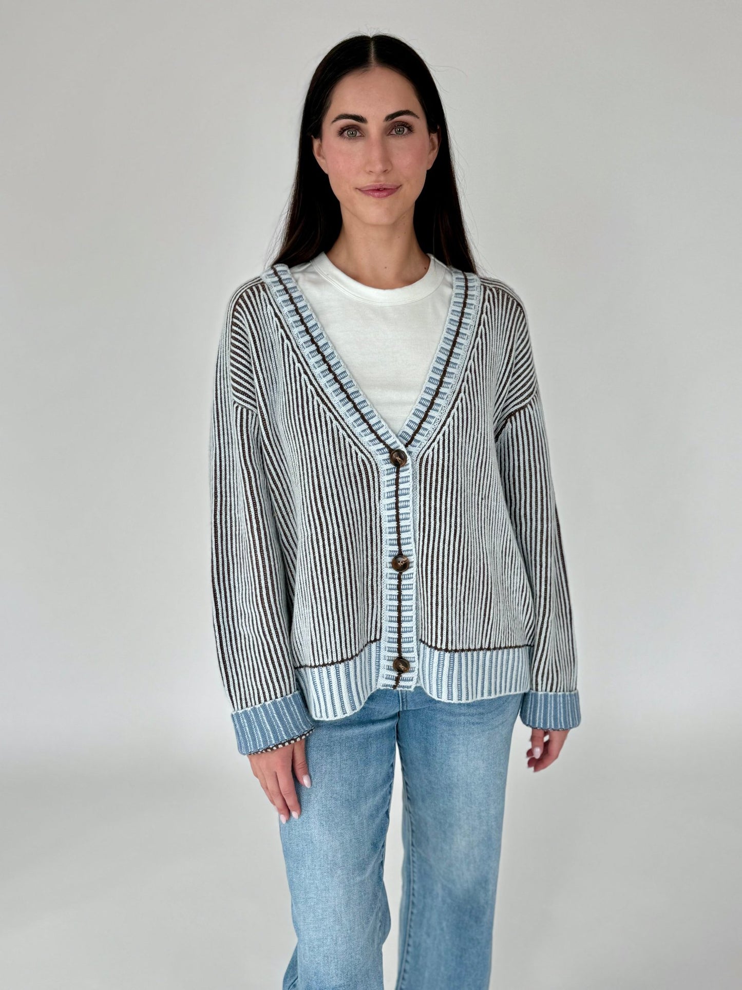 Jasmine Blue Multi Knit Cardigan