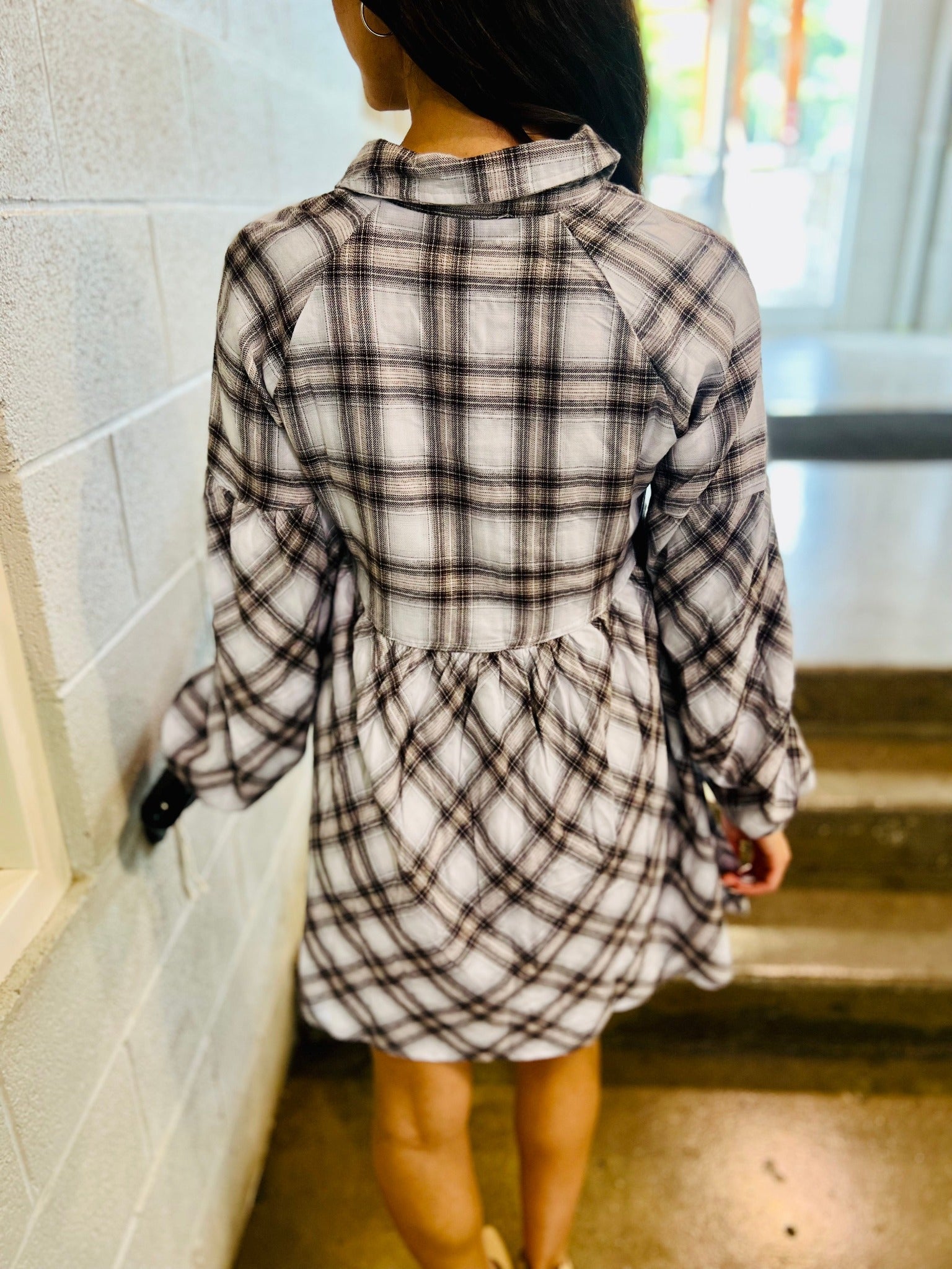 Chloe Mini Plaid Babydoll Dress Wild Iris Boutique Chloe Mini Plaid Babydoll Dress Wild Iris Boutique