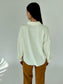 Hallie Off White Collared Knit Top