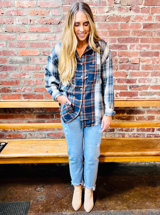 Autumn Plaid Patchwork Flannel