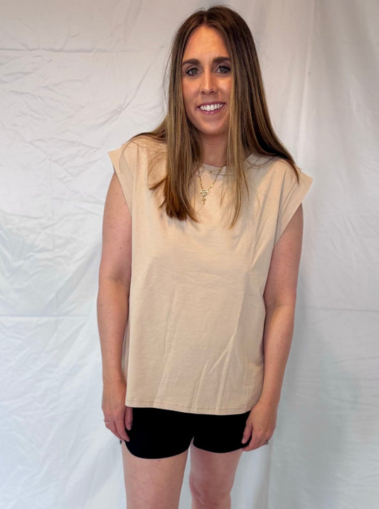 Ember Muscle Tee with Side Slits