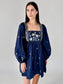 Rylee Embroidered Long Sleeve Navy Dress