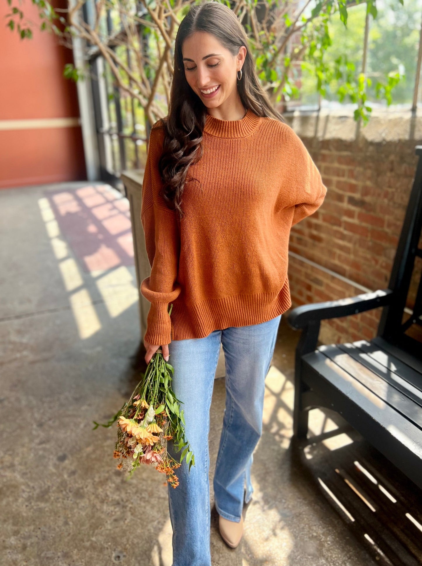 One At A Time Rust Sweater