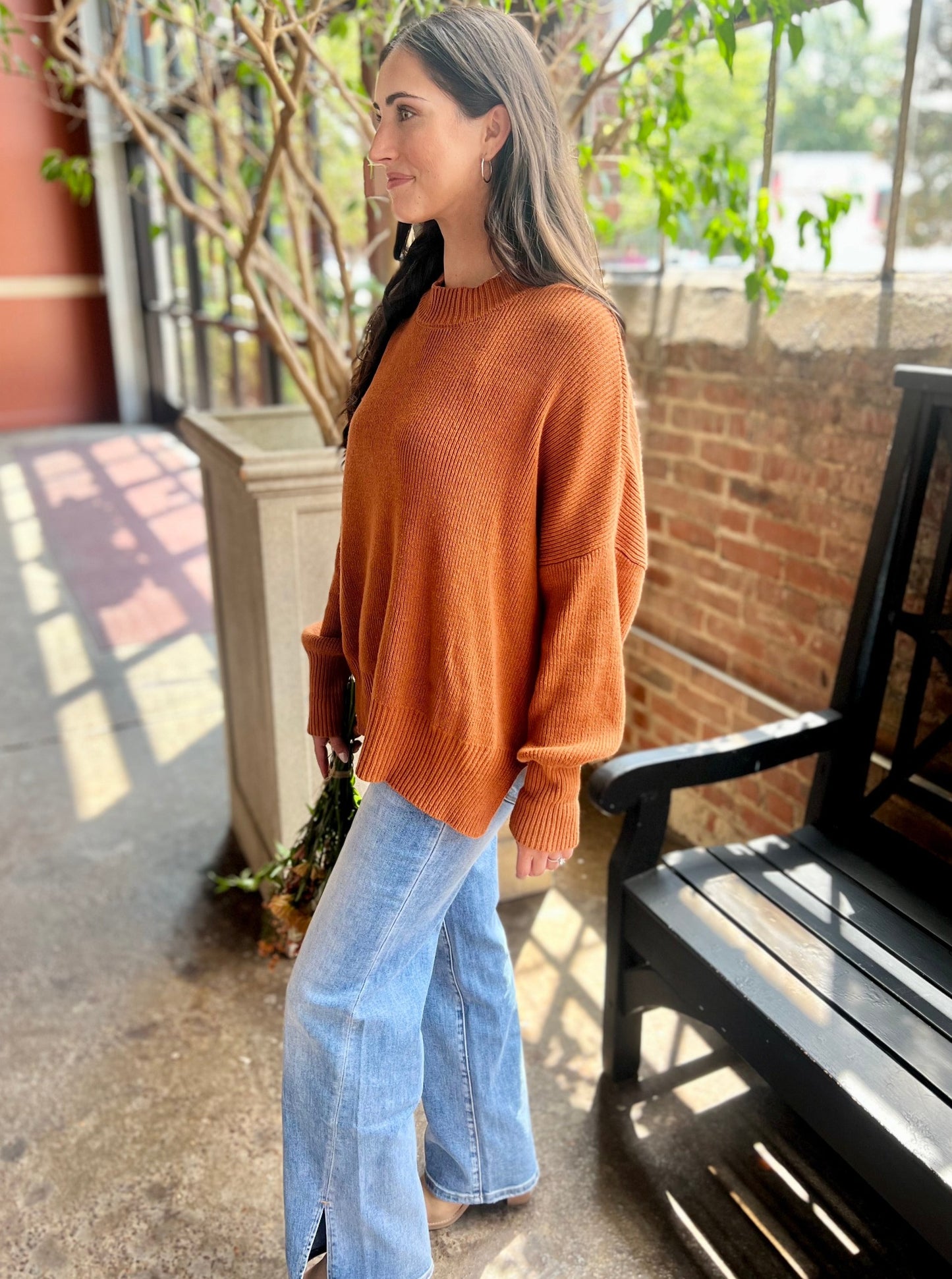 One At A Time Rust Sweater