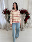 Holly Ivory & Red Pinstripe Sweater