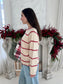 Holly Ivory & Red Pinstripe Sweater