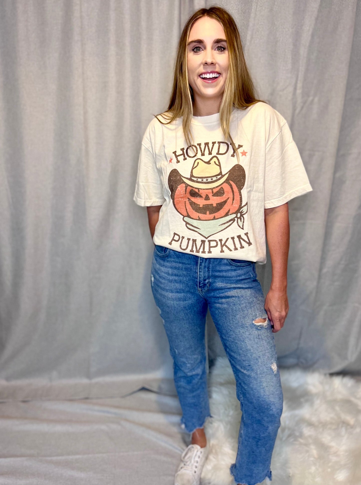 Howdy Pumpkin Ivory Graphic Tee