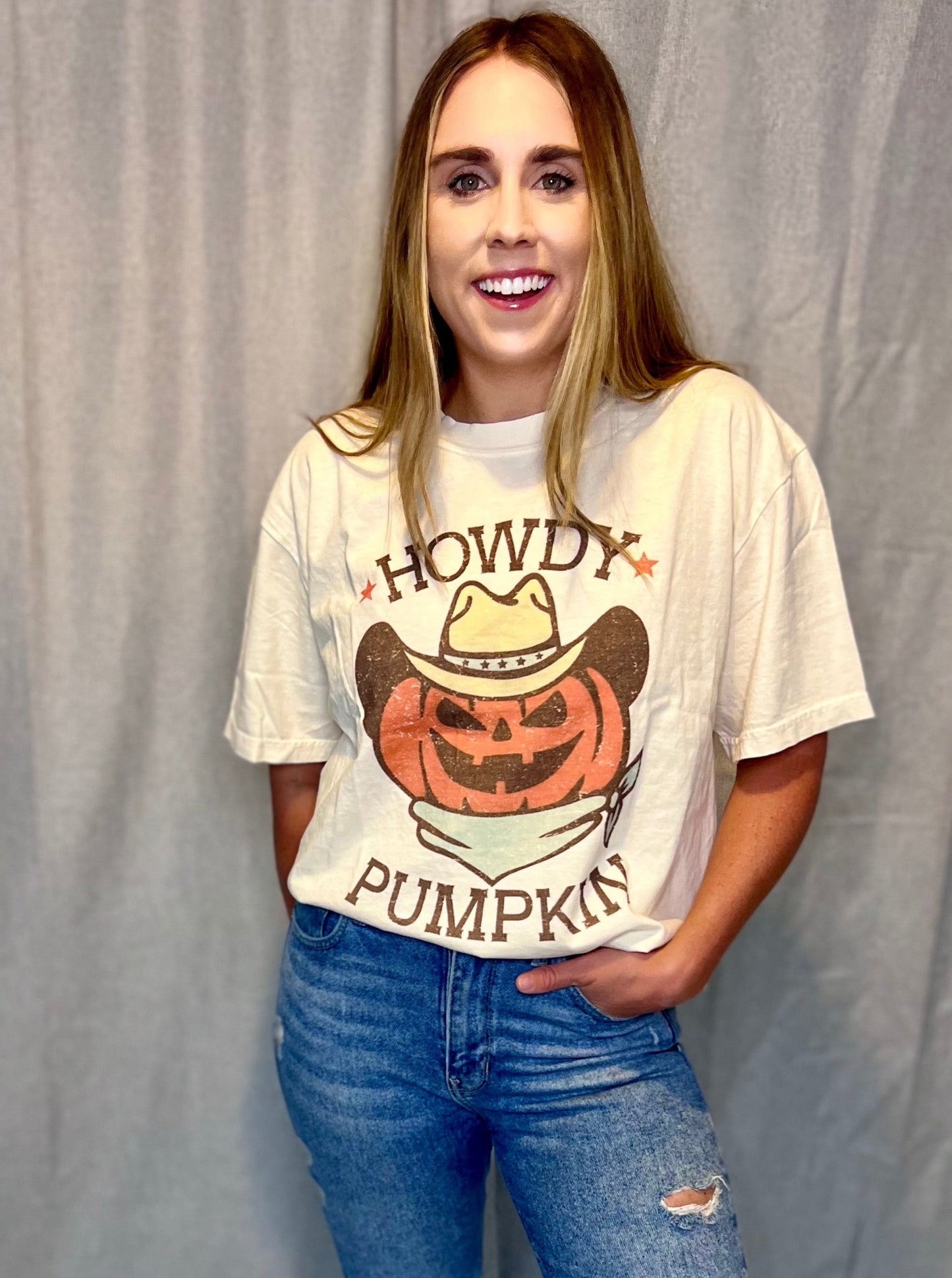 Howdy Pumpkin Ivory Graphic Tee