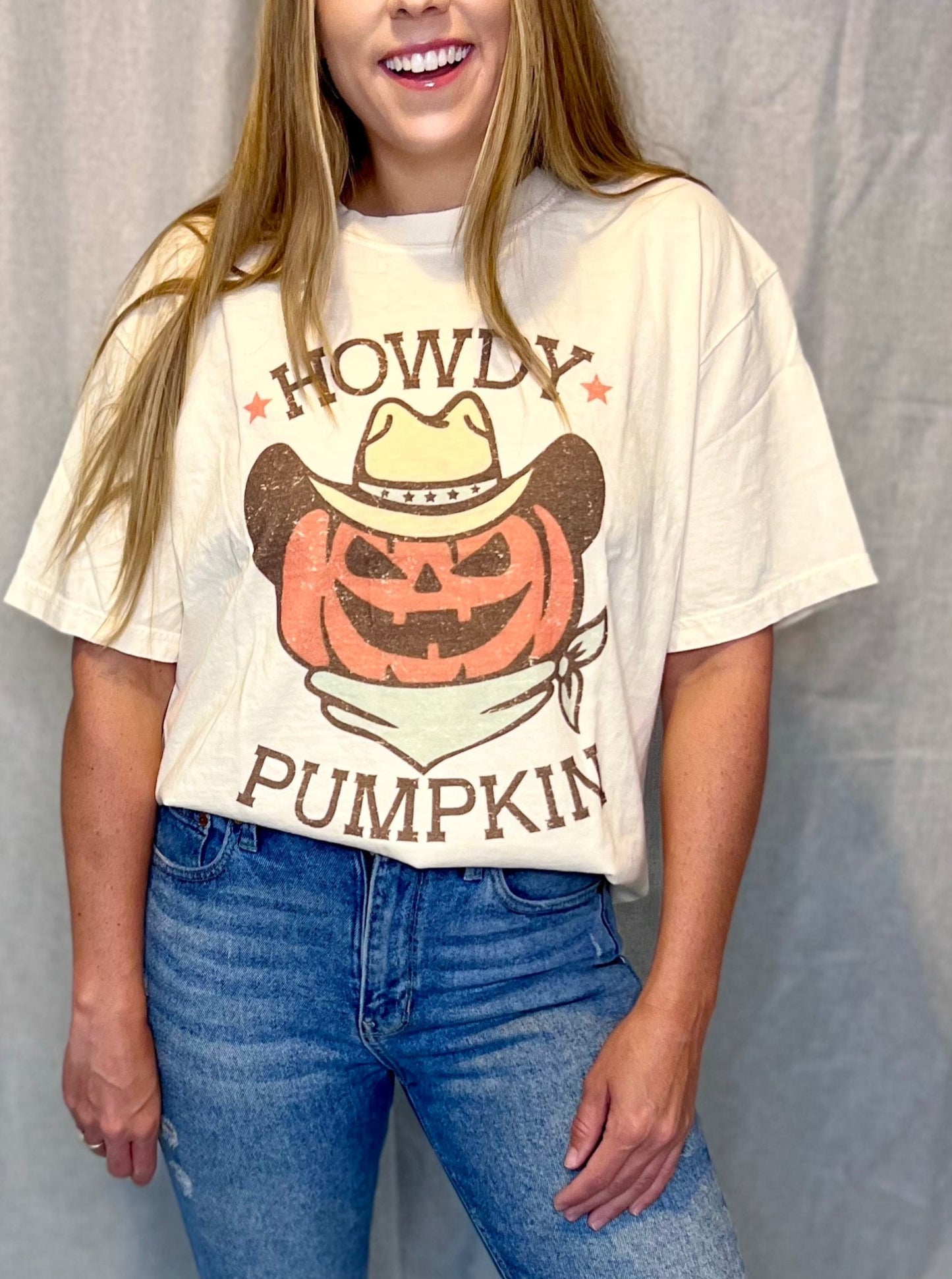 Howdy Pumpkin Ivory Graphic Tee