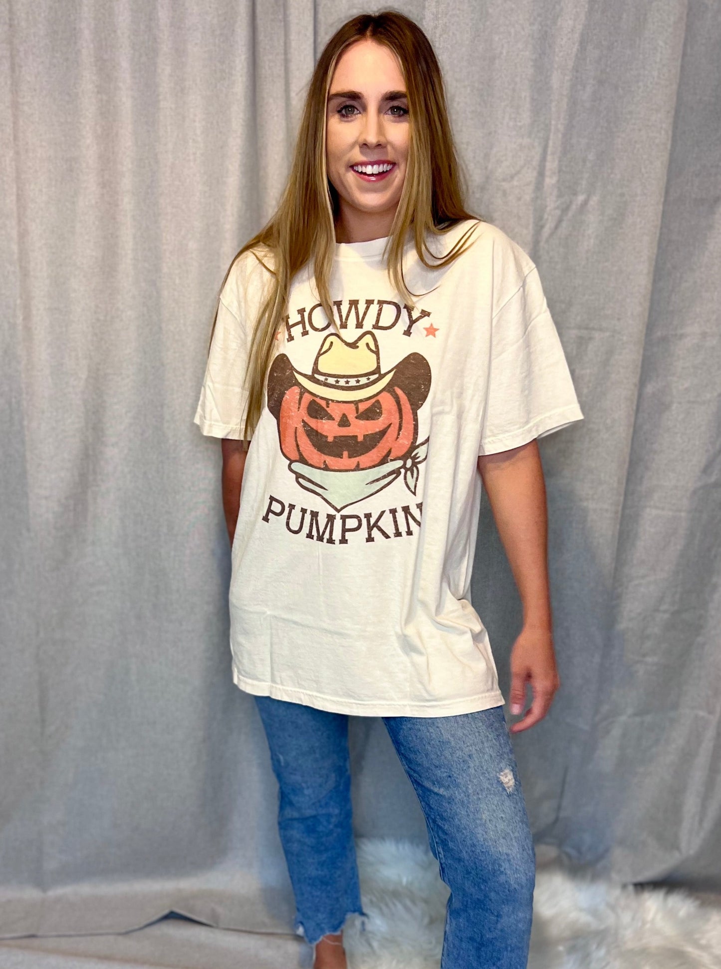 Howdy Pumpkin Ivory Graphic Tee