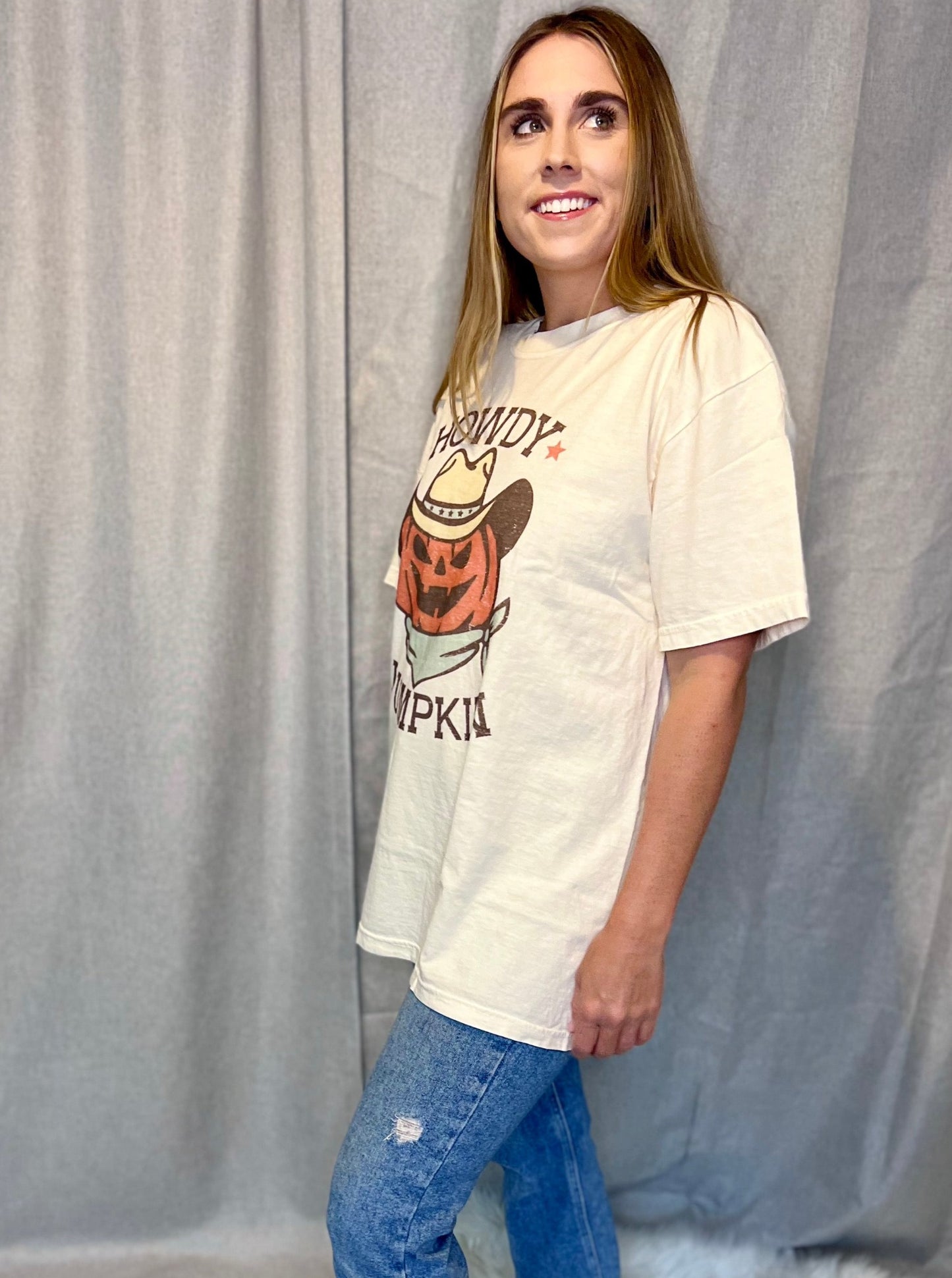 Howdy Pumpkin Ivory Graphic Tee