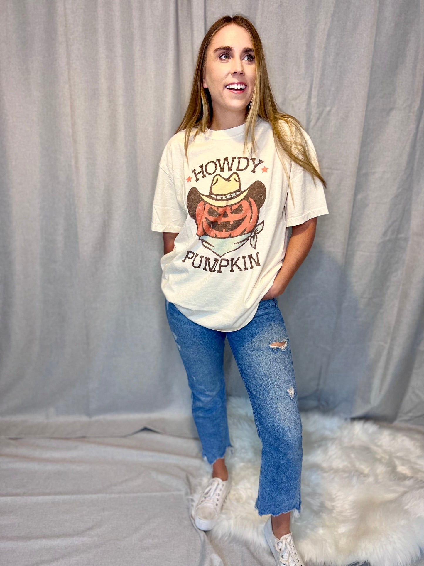 Howdy Pumpkin Ivory Graphic Tee