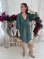 Under the Mistletoe Front Tie Mini Dress