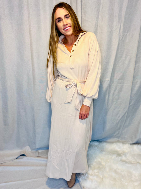 Mila Button Up Midi Dress