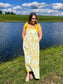 Layne Golden Yellow Pattern Maxi Dress