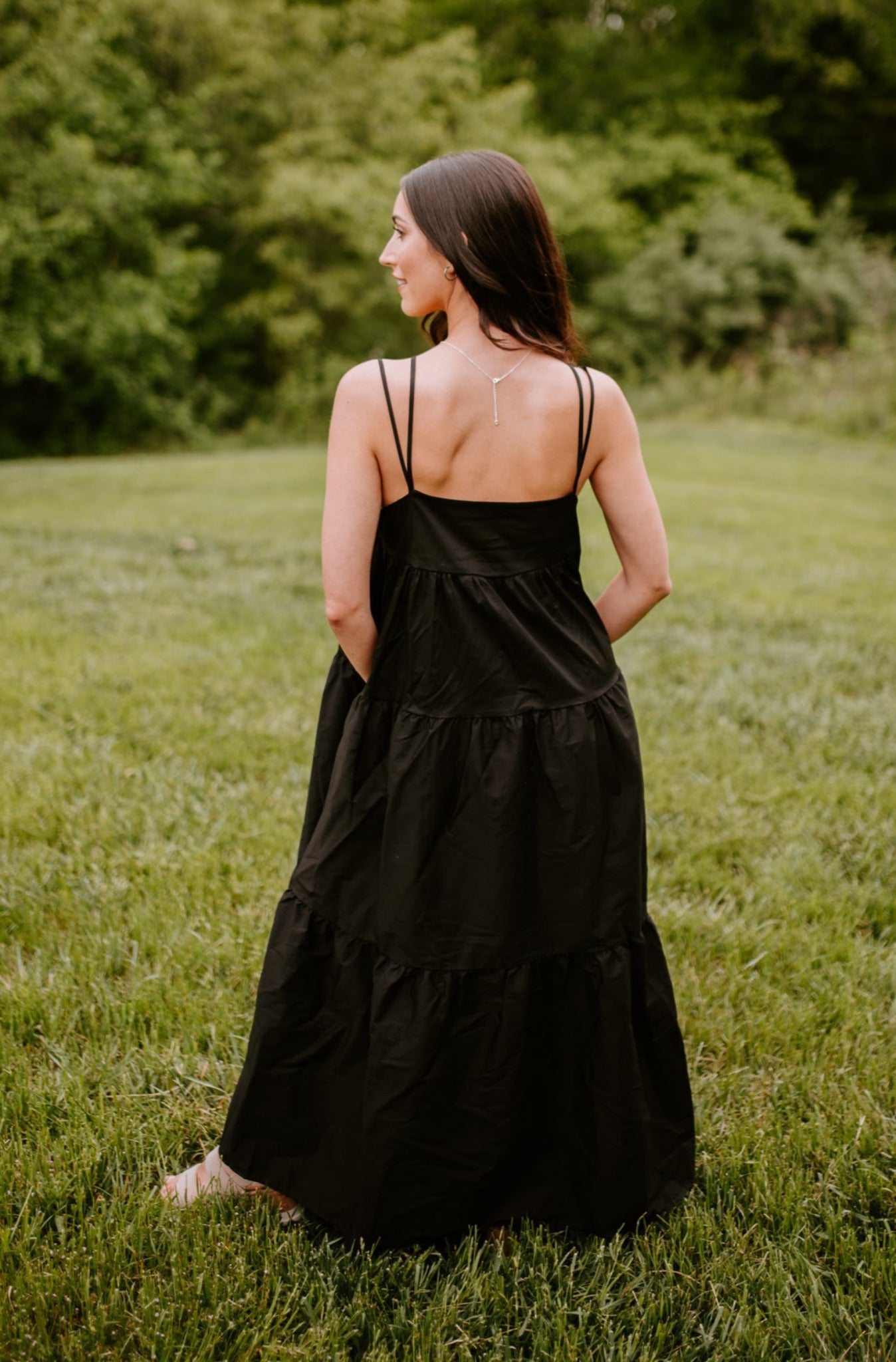 Sophia Black Strappy Maxi Dress