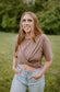 Mia Cross Mocha Crop Top