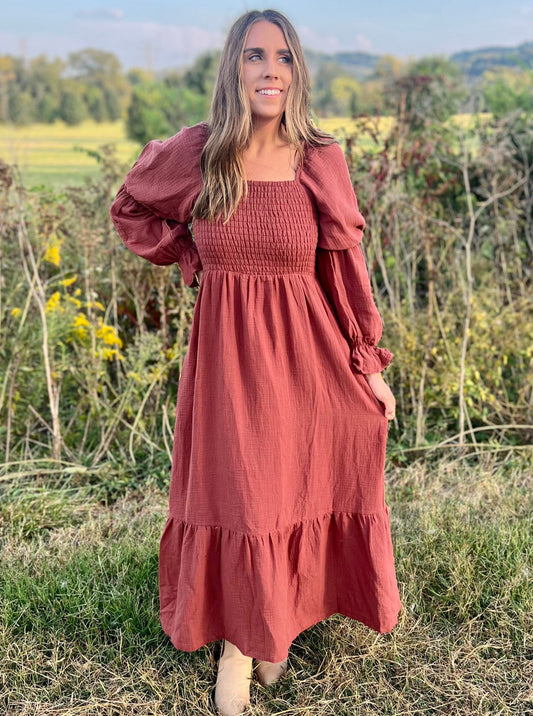 Bailey Smocked Midi Dress