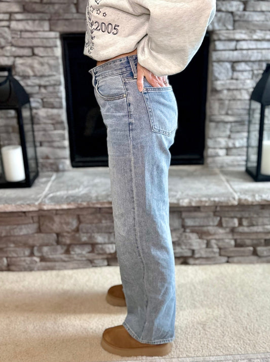 Baylor Light Slouchy Wide Leg Jeans