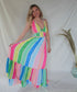 Chase The Rainbow Multicolor Striped Maxi Dress