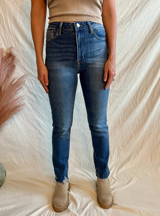 Jenny High Rise Slim Straight Denim Jean