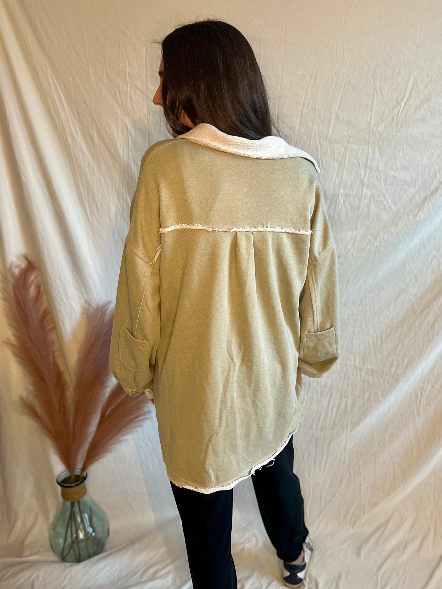 Around The Fire Button Down Shacket