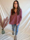 Going Places V-Neck Long Sleeve Knit Top