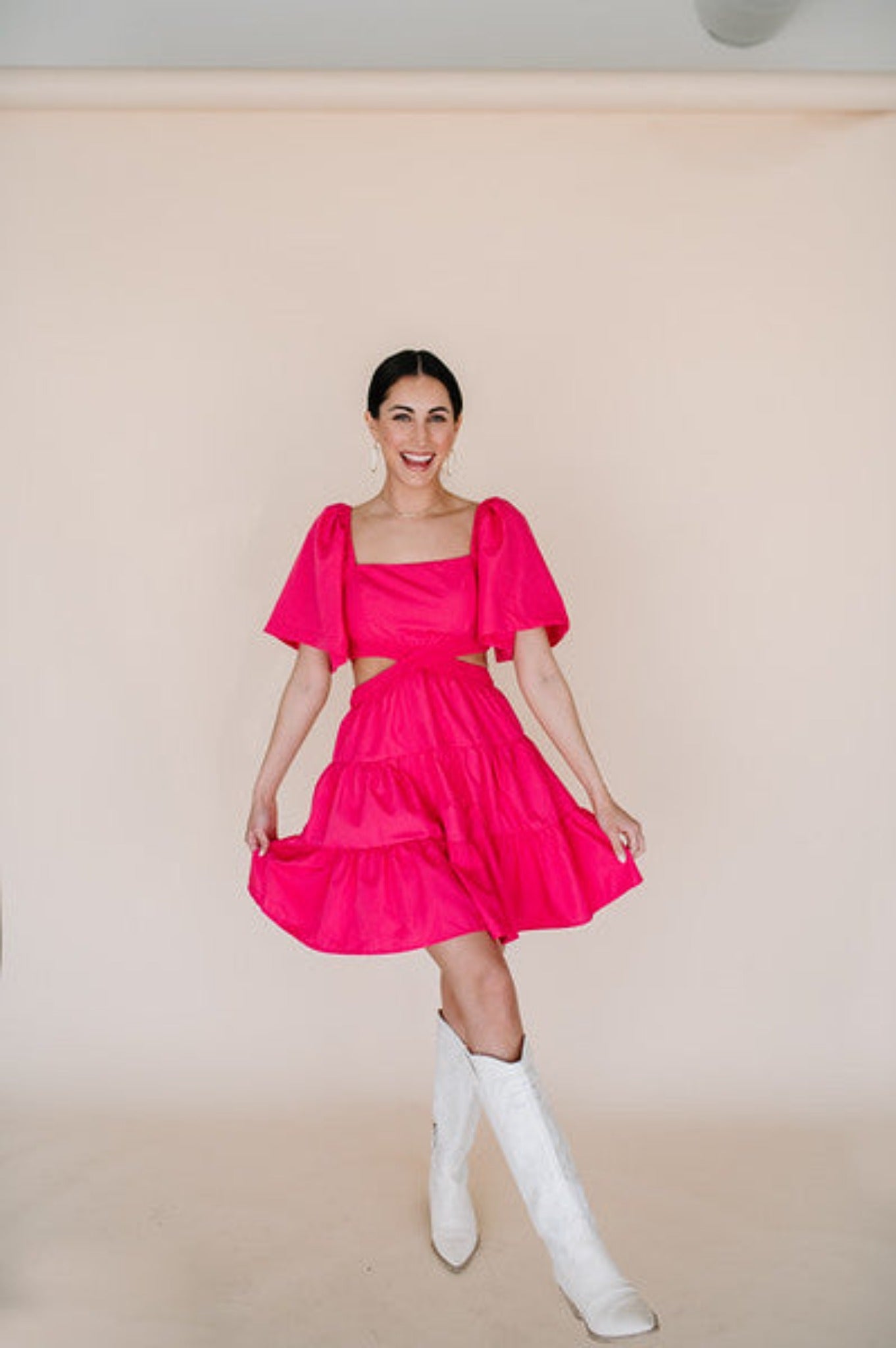 Broadway Girl Fuchsia Mini Dress