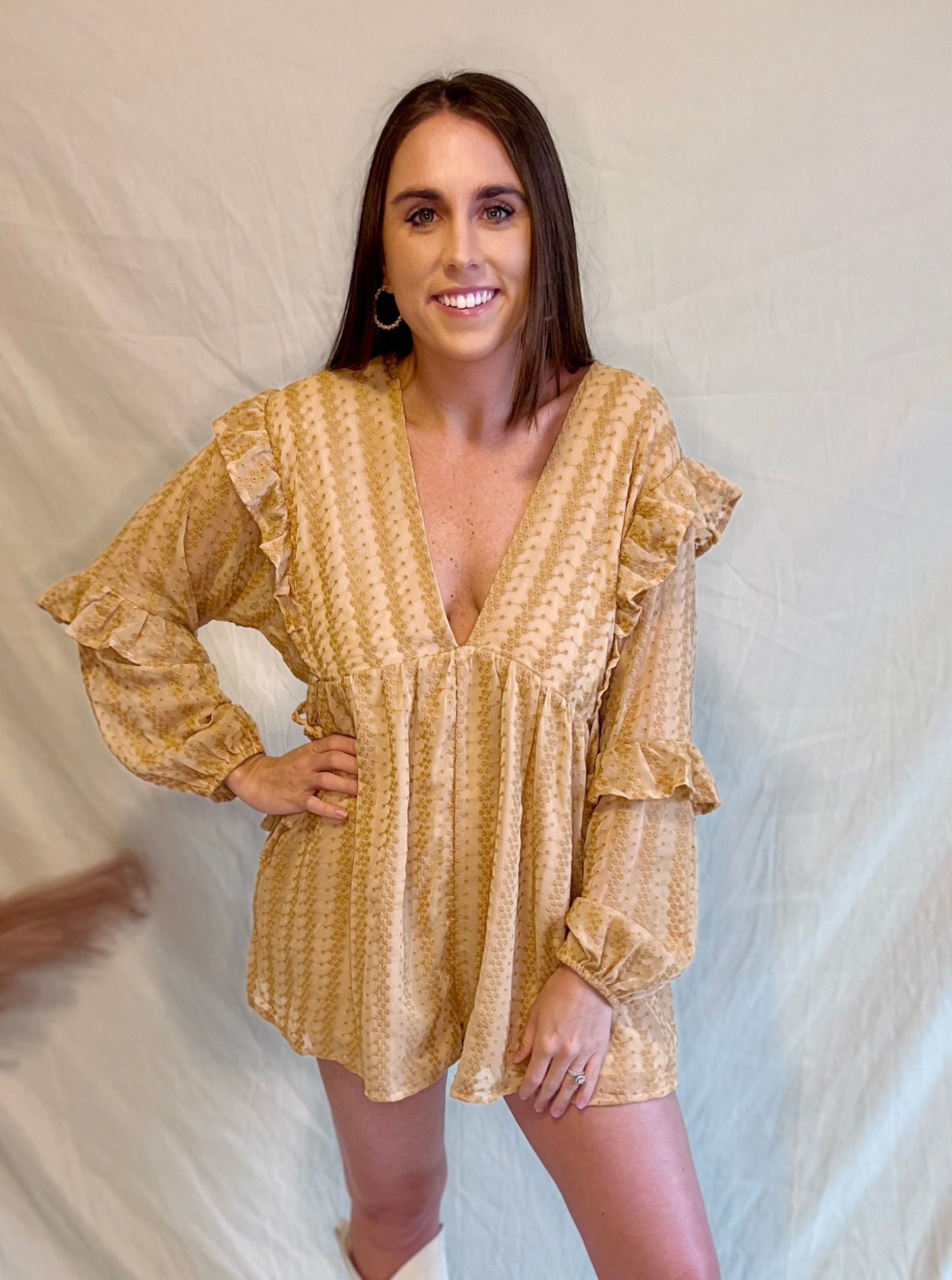 Stellar Beauty Amber Long Sleeve Romper