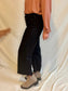 Lisa High Wasted Cropped Black Wide Leg Jeans