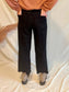 Lisa High Wasted Cropped Black Wide Leg Jeans